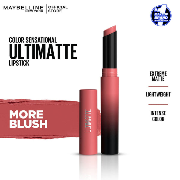 Maybelline Color Sensational Ultimatte Lipstick No- 499 More Blush, Lip Gloss And Balm, Maybelline, Chase Value