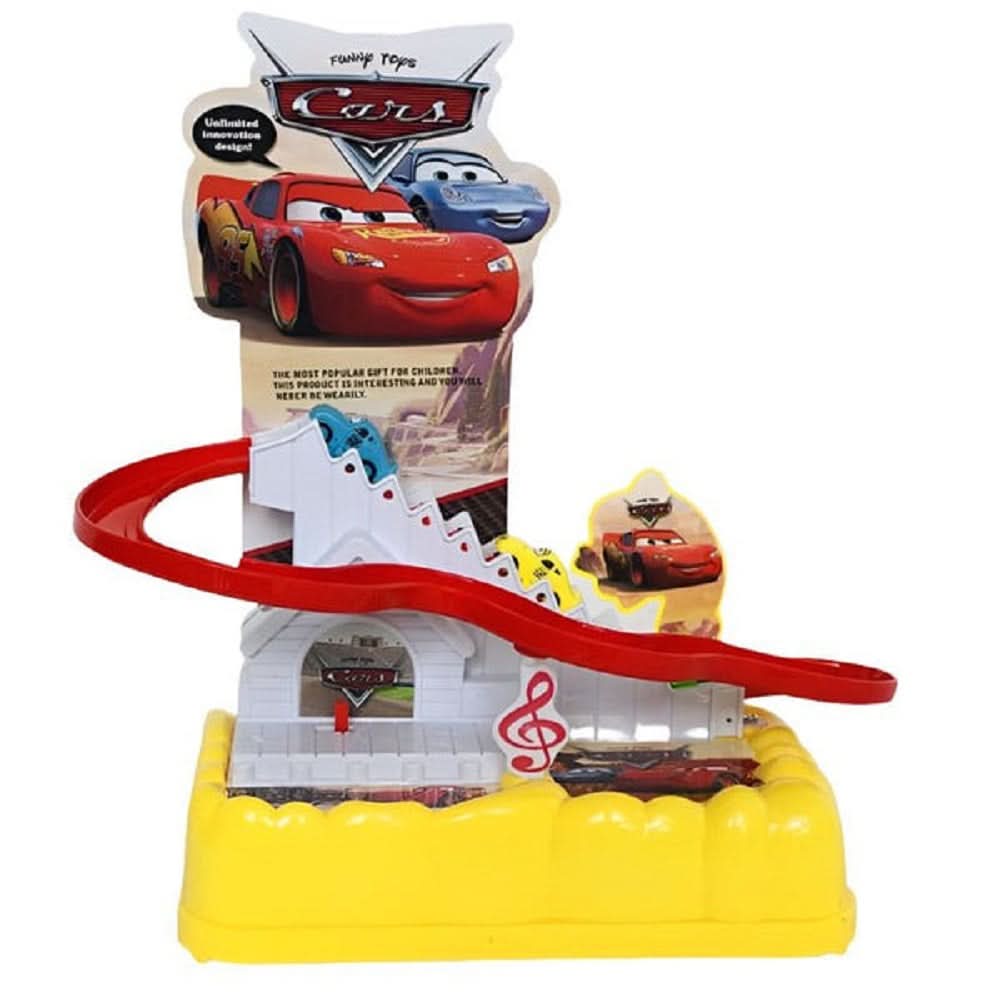 Car Track Battery Operater With Light & Music - Red & White, Battery Operated Toys, Chase Value, Chase Value