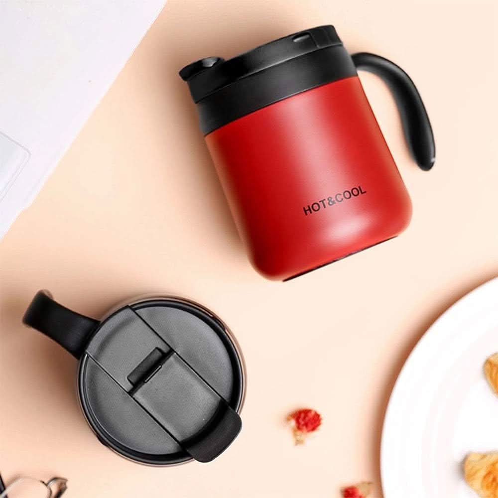 Stainless Steel Coffee Vaccum Mug 350 ML - Red, Thermos & Mug, Chase Value, Chase Value