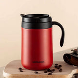 Stainless Steel Coffee Vaccum Mug 350 ML - Red, Thermos & Mug, Chase Value, Chase Value