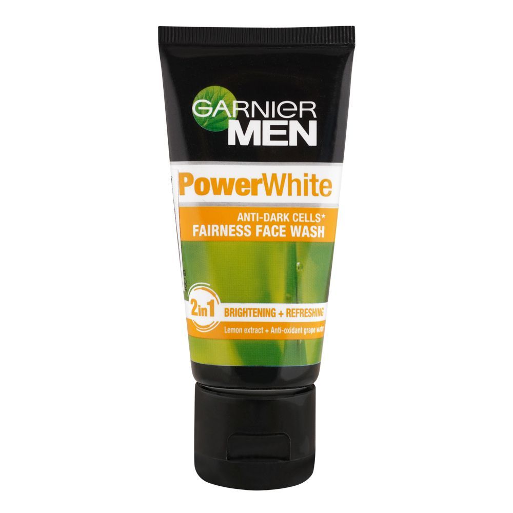 Garnier Men Turbo Bright Fairness Face Wash For Brighter Skin, 50ml, Face Washes, Garnier, Chase Value