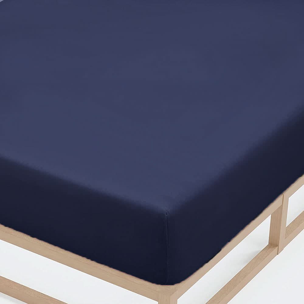 Single Bed Sheet Cover Fitted Jersey - Navy Blue, Single Size Bed Sheet, Chase Value, Chase Value