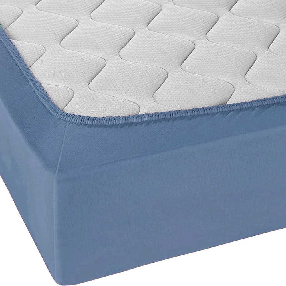Single Bed Fitted Sheet - Blue, Single Size Bed Sheet, Chase Value, Chase Value