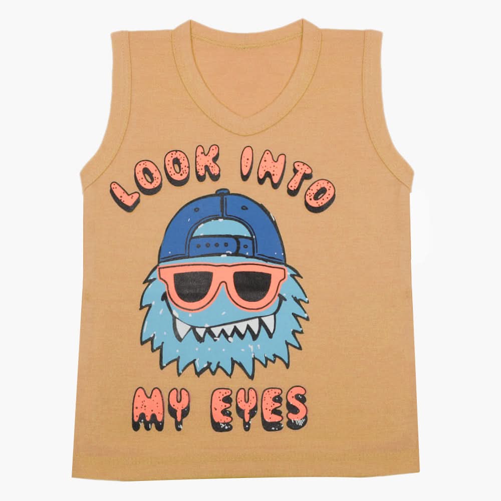 Boys Sando T-Shirt - Peach, Boys T-Shirts, Chase Value, Chase Value
