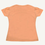 Girls Half Sleeves T-Shirt - Peach, Girls T-Shirts, Chase Value, Chase Value