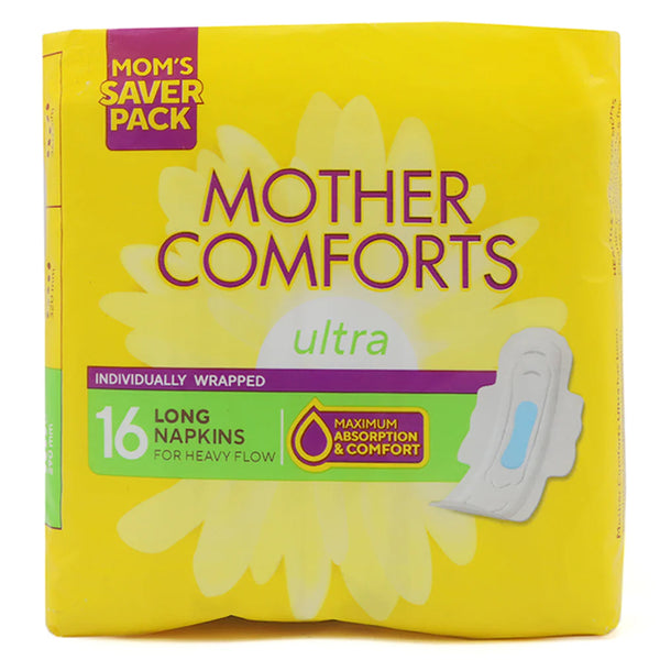 Butterfly Sanitary Pads Mother Comforts Ultra Big Saver Large - 16Pcs, Sanitory Napkins, Butterfly, Chase Value