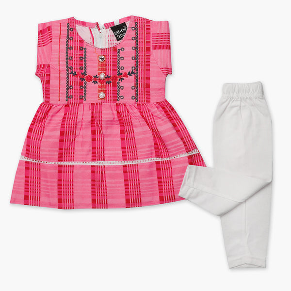 Newborn  Girls Full Sleeves Suit - Pink, Newborn Girls Winterwear, Chase Value, Chase Value