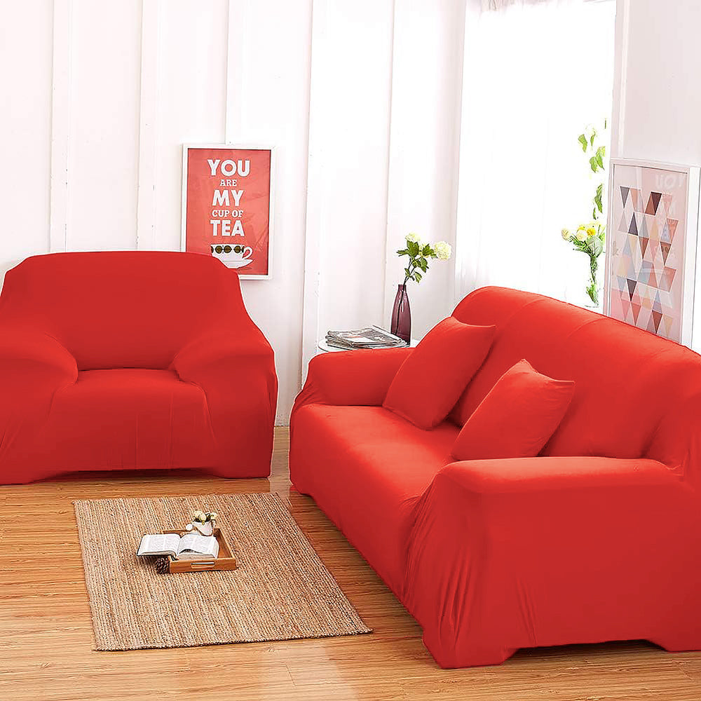 Sofa Cover 7 Seater Plain Jersey - Pink, Decoration, Chase Value, Chase Value