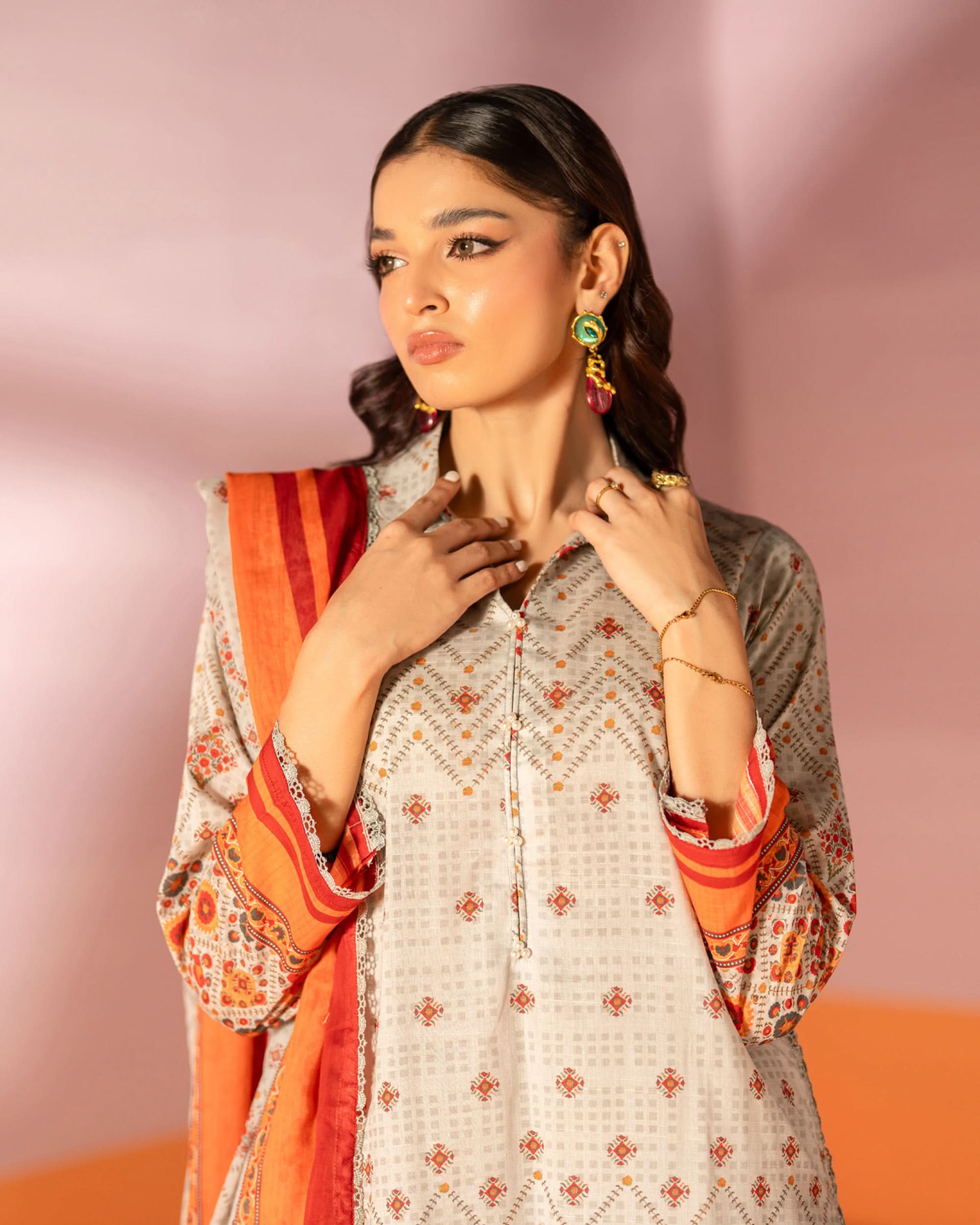 Salina Women’s 3PC Printed Suit-4, Women, 3Pcs Shalwar Suit, Chase Value, Chase Value