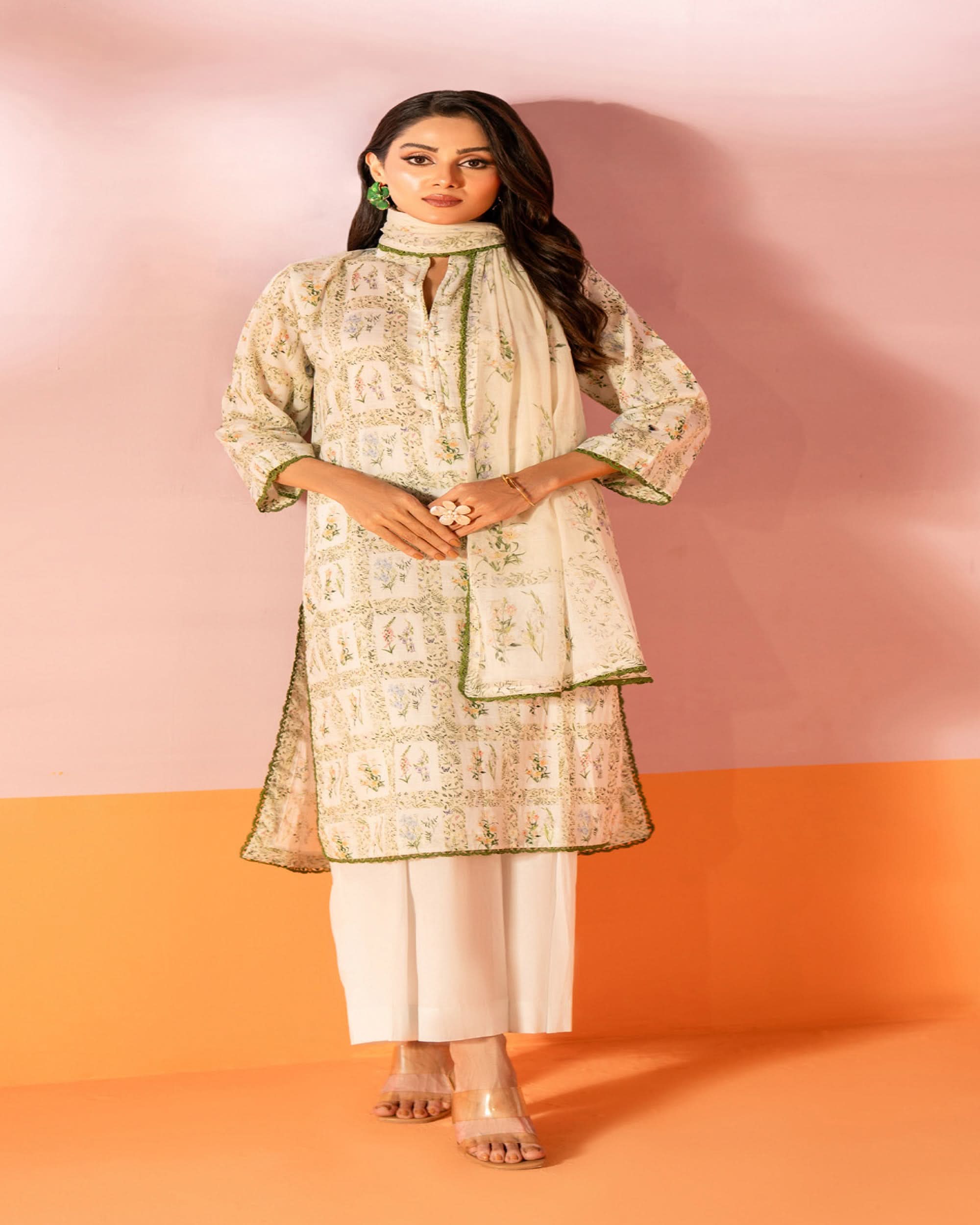 Salina Women’s 3PC Printed Suit-7, Women, 3Pcs Shalwar Suit, Chase Value, Chase Value