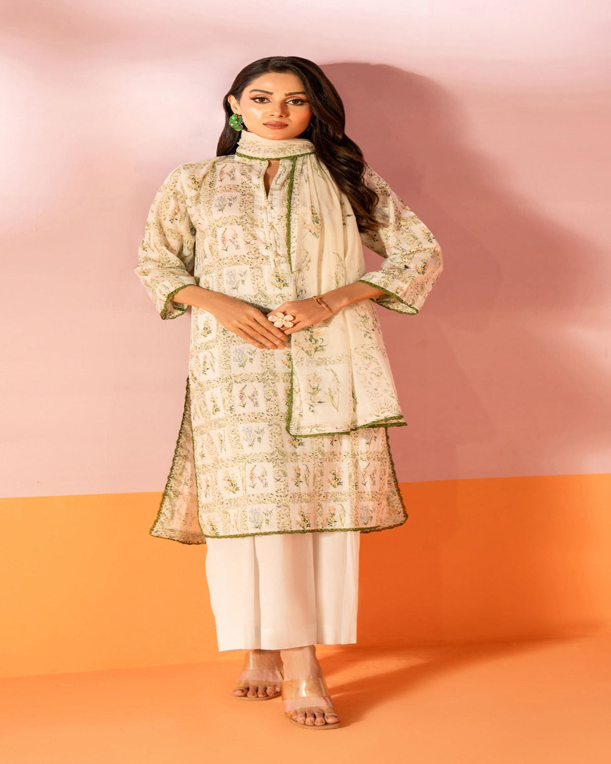 Salina Women’s 3PC Printed Suit-7, Women, 3Pcs Shalwar Suit, Chase Value, Chase Value