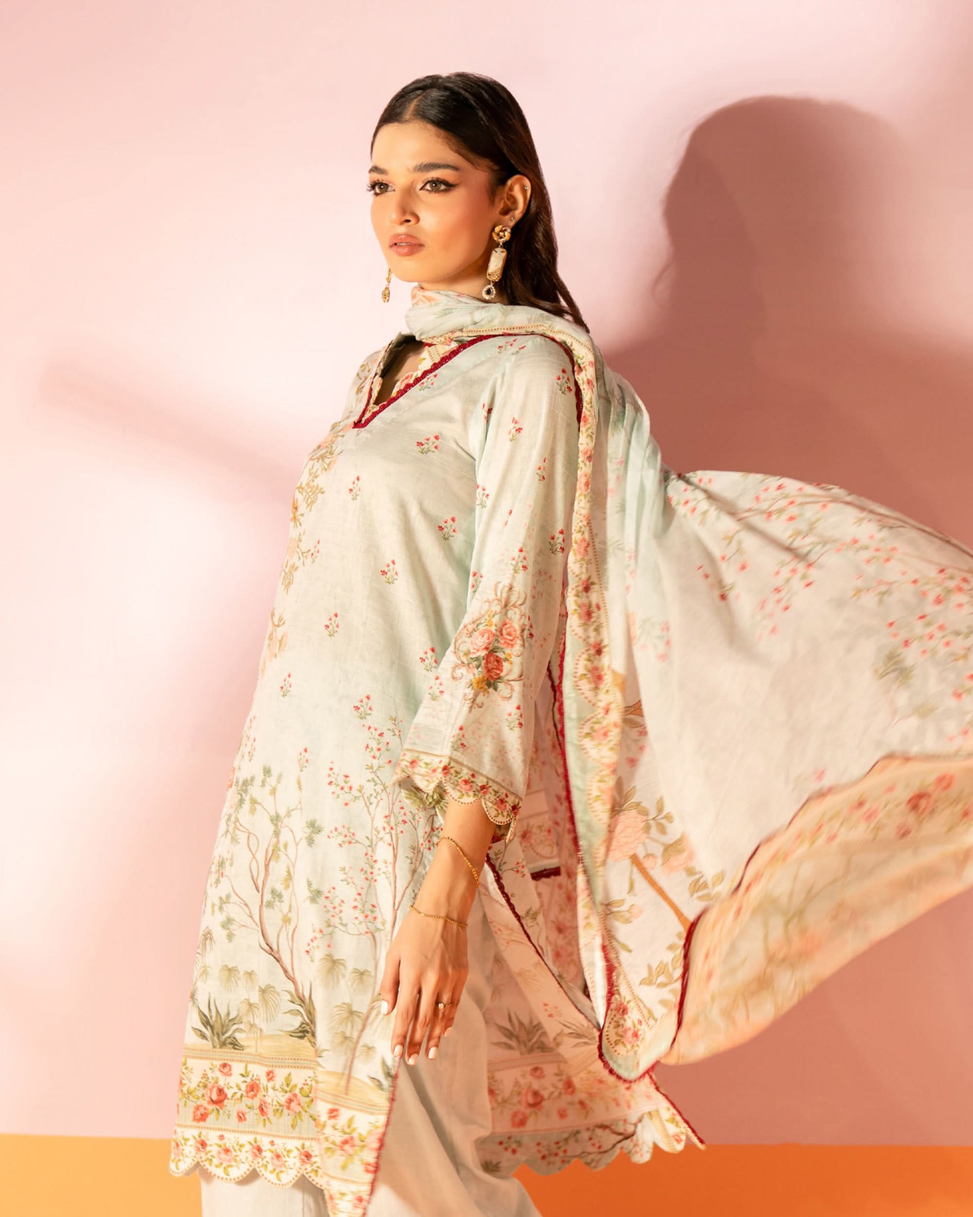 Salina Women’s 3PC Printed Suit-8, Women, 3Pcs Shalwar Suit, Chase Value, Chase Value