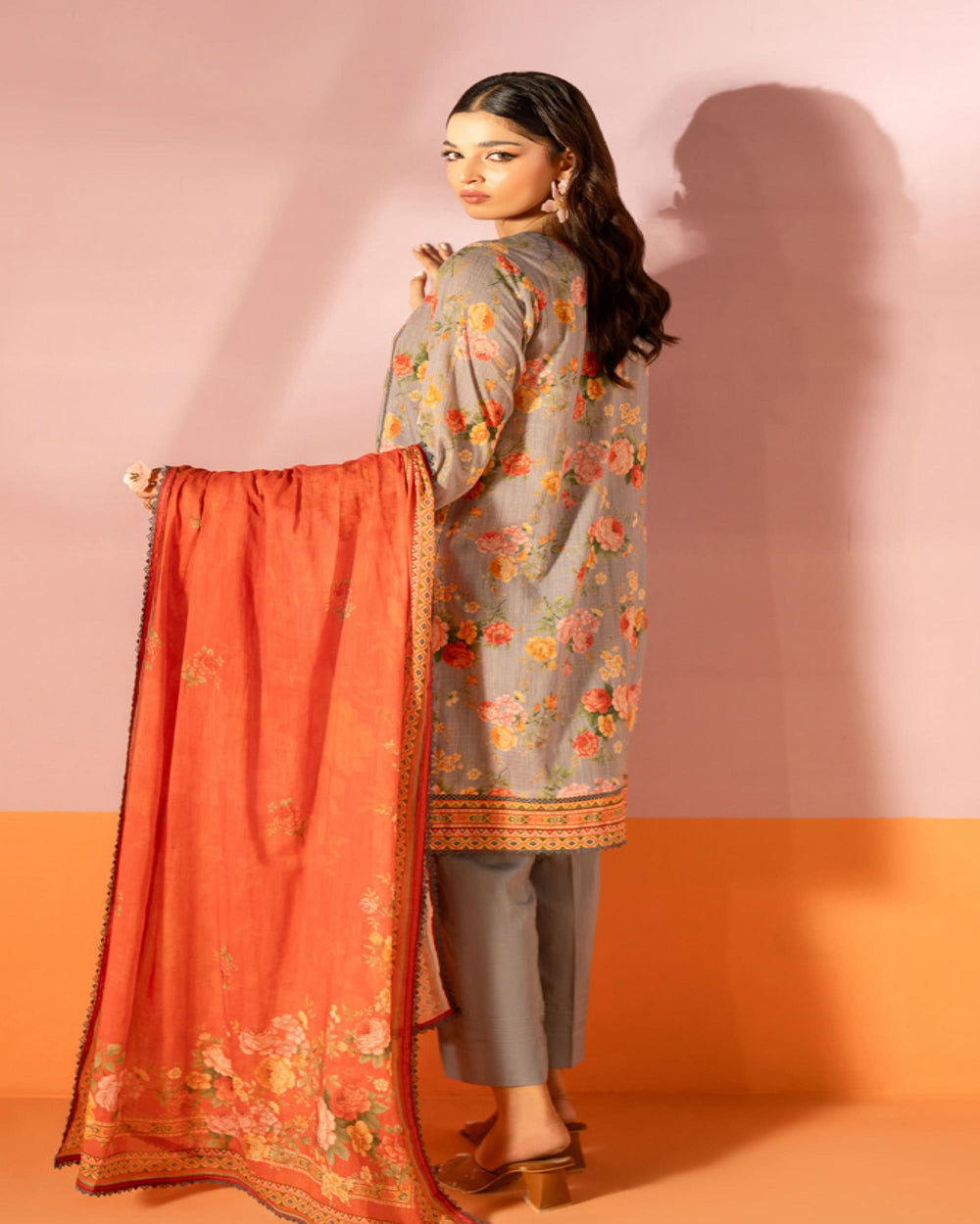 Salina Women’s 3PC Printed Suit-9, Women, 3Pcs Shalwar Suit, Chase Value, Chase Value