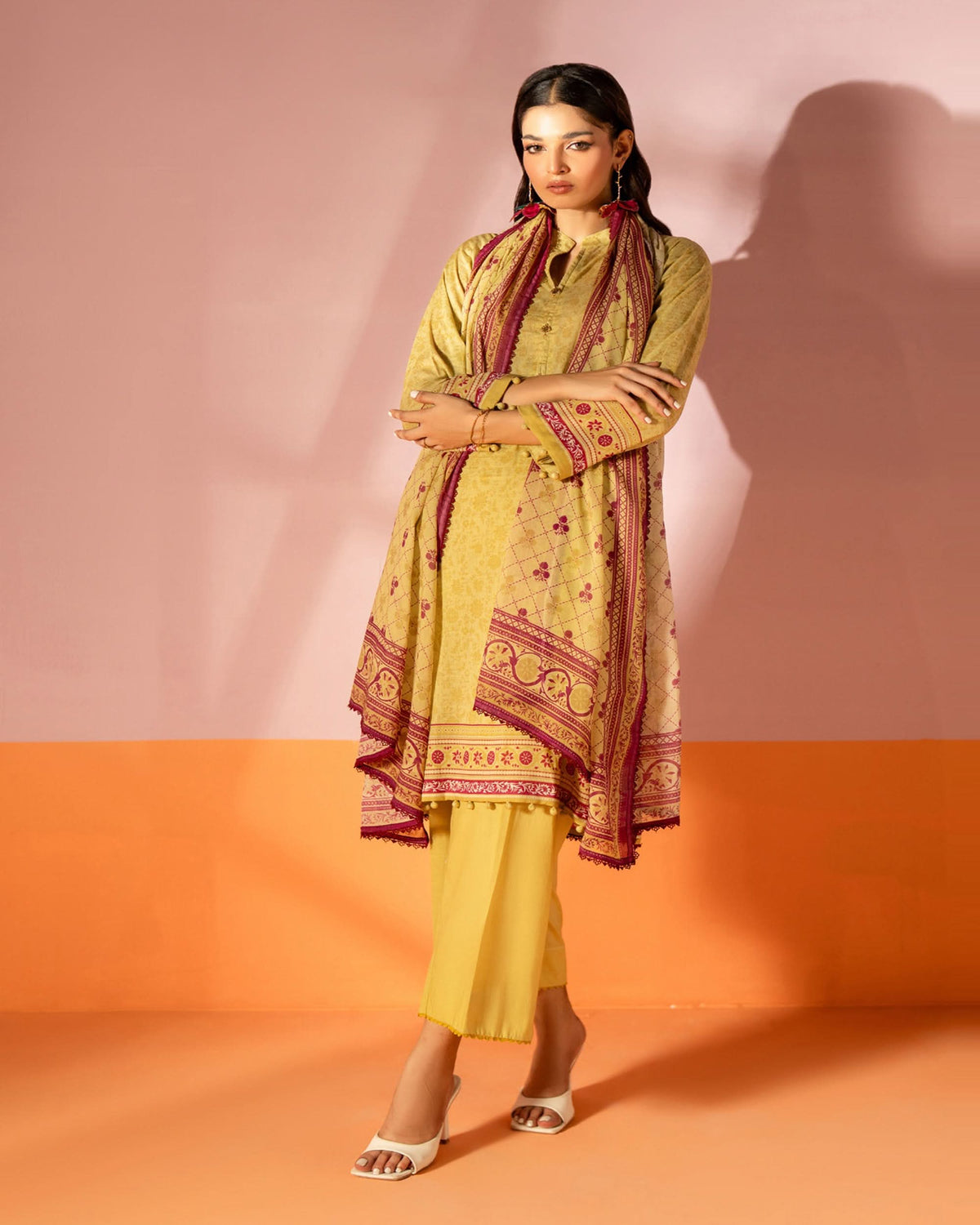 Salina Women’s 3PC Printed Suit-10, Women, 3Pcs Shalwar Suit, Chase Value, Chase Value