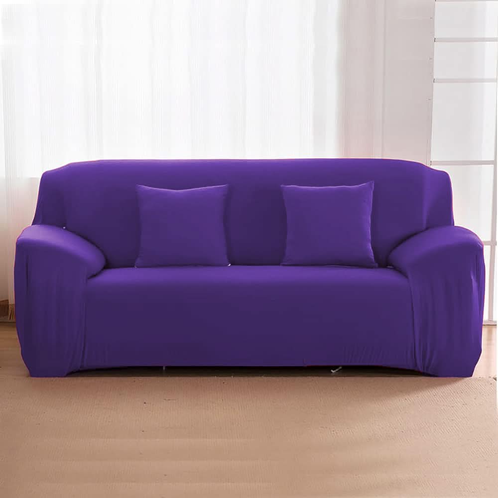 Sofa Cover 7 Seater Plain Jersey - Purple, Decoration, Chase Value, Chase Value