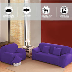 Sofa Cover 7 Seater Plain Jersey - Purple, Decoration, Chase Value, Chase Value
