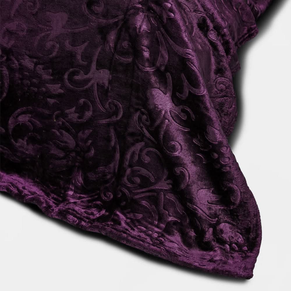 Mansion Double Bed Blanket Flannel - Purple, Blanket, Chase Value, Chase Value