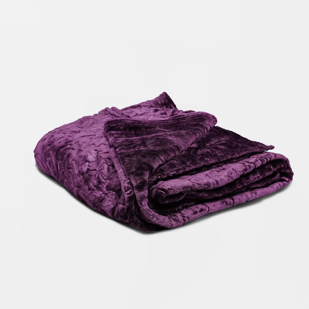 Mansion Double Bed Blanket Flannel - Purple, Blanket, Chase Value, Chase Value