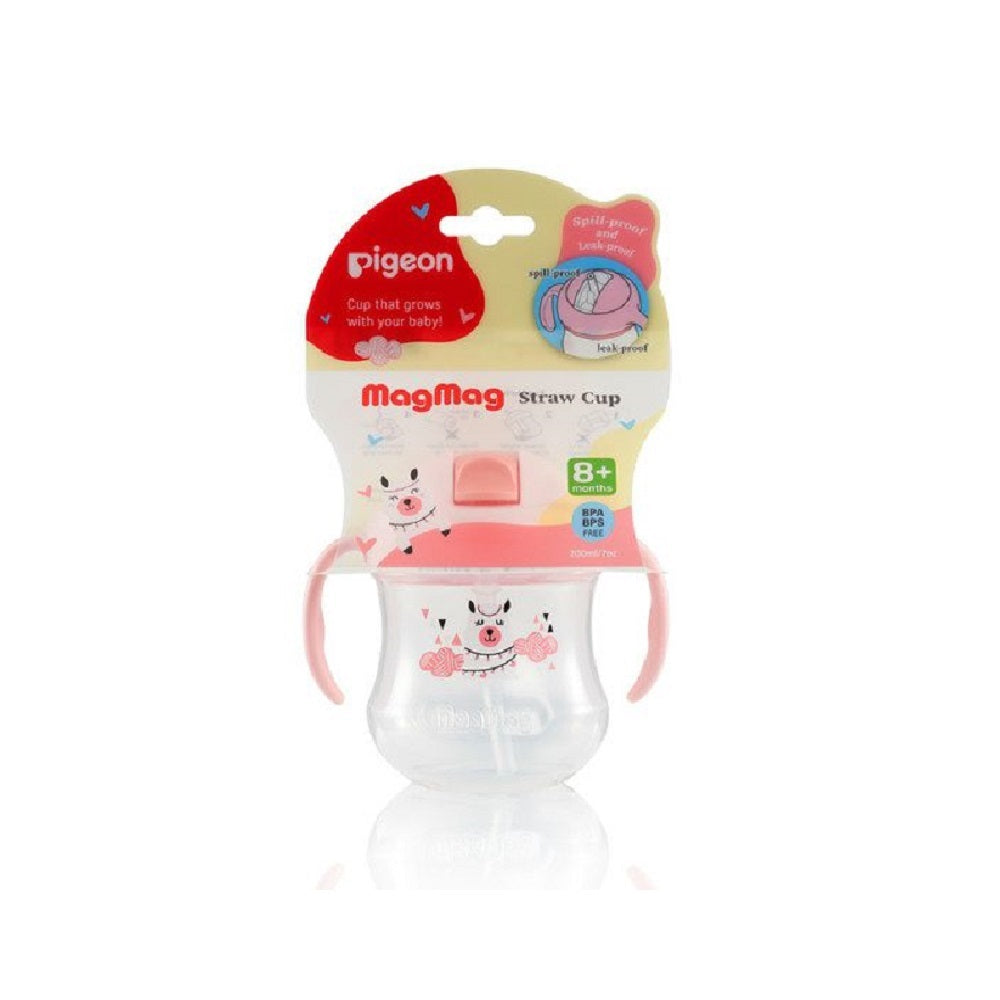 Pigeon Mag Mag Straw Cup Matte - Pink, Feeding Supplies, Pigeon, Chase Value