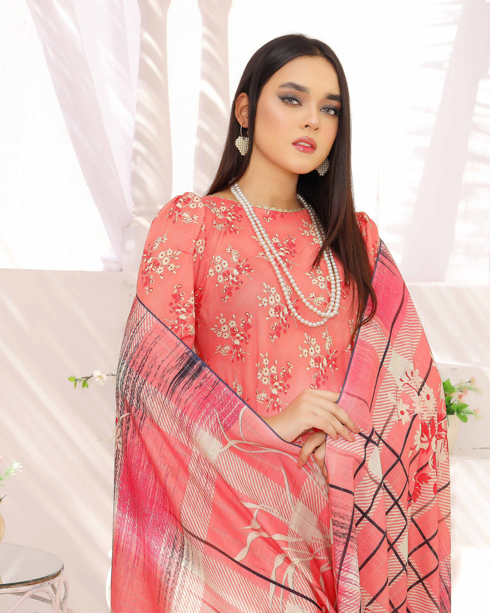 Nyasia By RA-Bin Hameeb Linen Cord's Printed Unstitched 3Pcs Suit - 6, Women, 3Pcs Shalwar Suit, Rana Arts, Chase Value