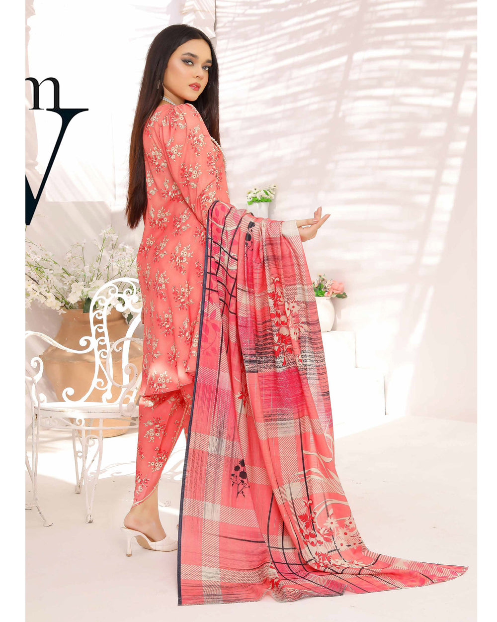 Nyasia By RA-Bin Hameeb Linen Cord's Printed Unstitched 3Pcs Suit - 6, Women, 3Pcs Shalwar Suit, Rana Arts, Chase Value