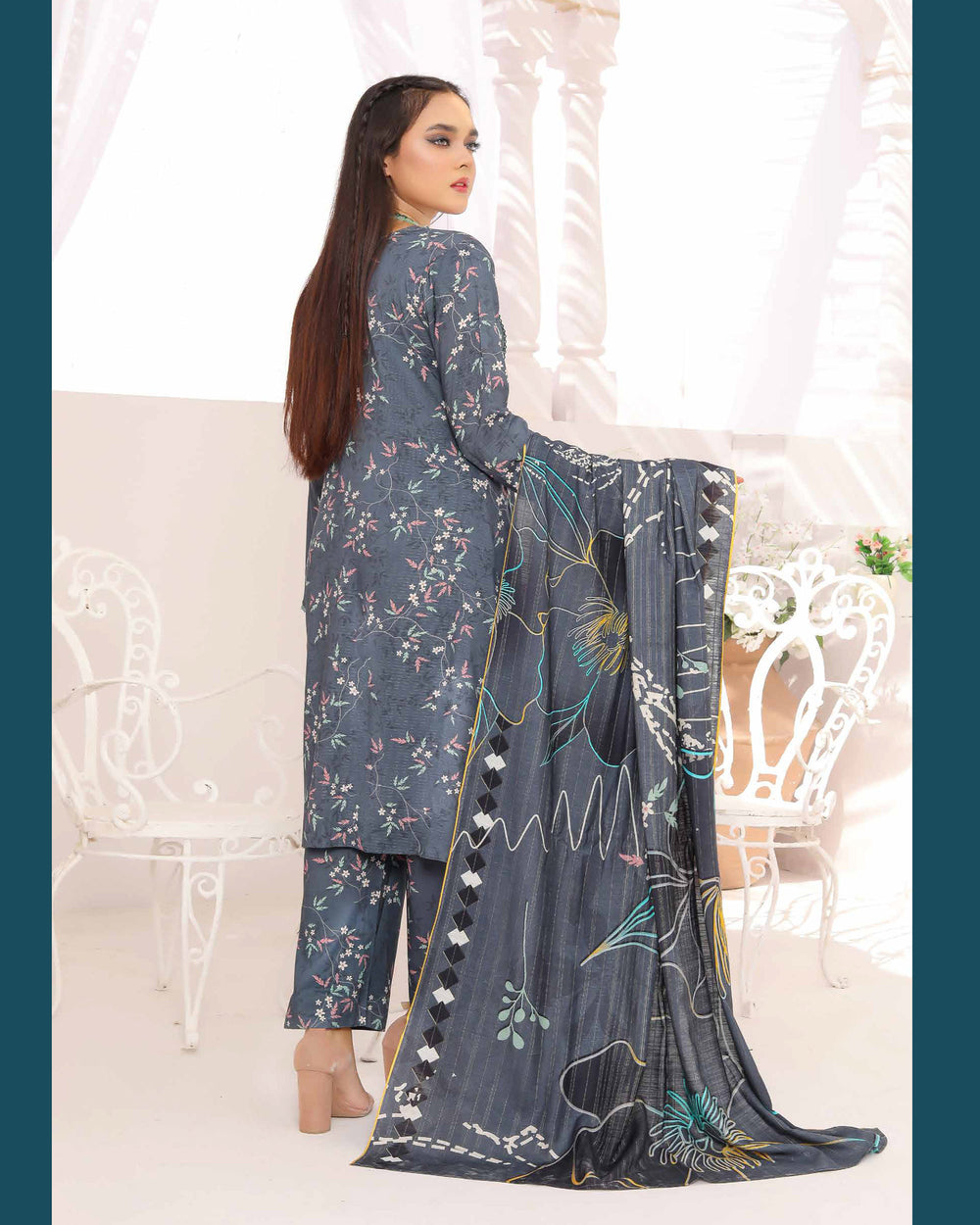 Nyasia By RA-Bin Hameeb Linen Cord's Printed Unstitched 3Pcs Suit - 5, Women, 3Pcs Shalwar Suit, Rana Arts, Chase Value