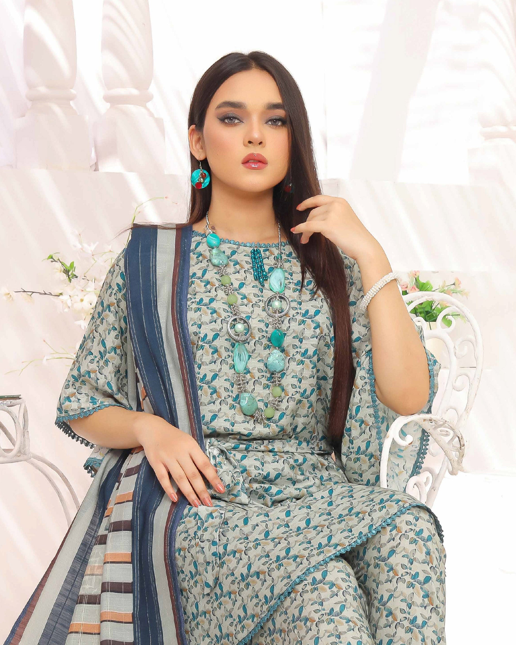 Nyasia By RA-Bin Hameeb Linen Cord's Printed Unstitched 3Pcs Suit - 3, Women, 3Pcs Shalwar Suit, Rana Arts, Chase Value