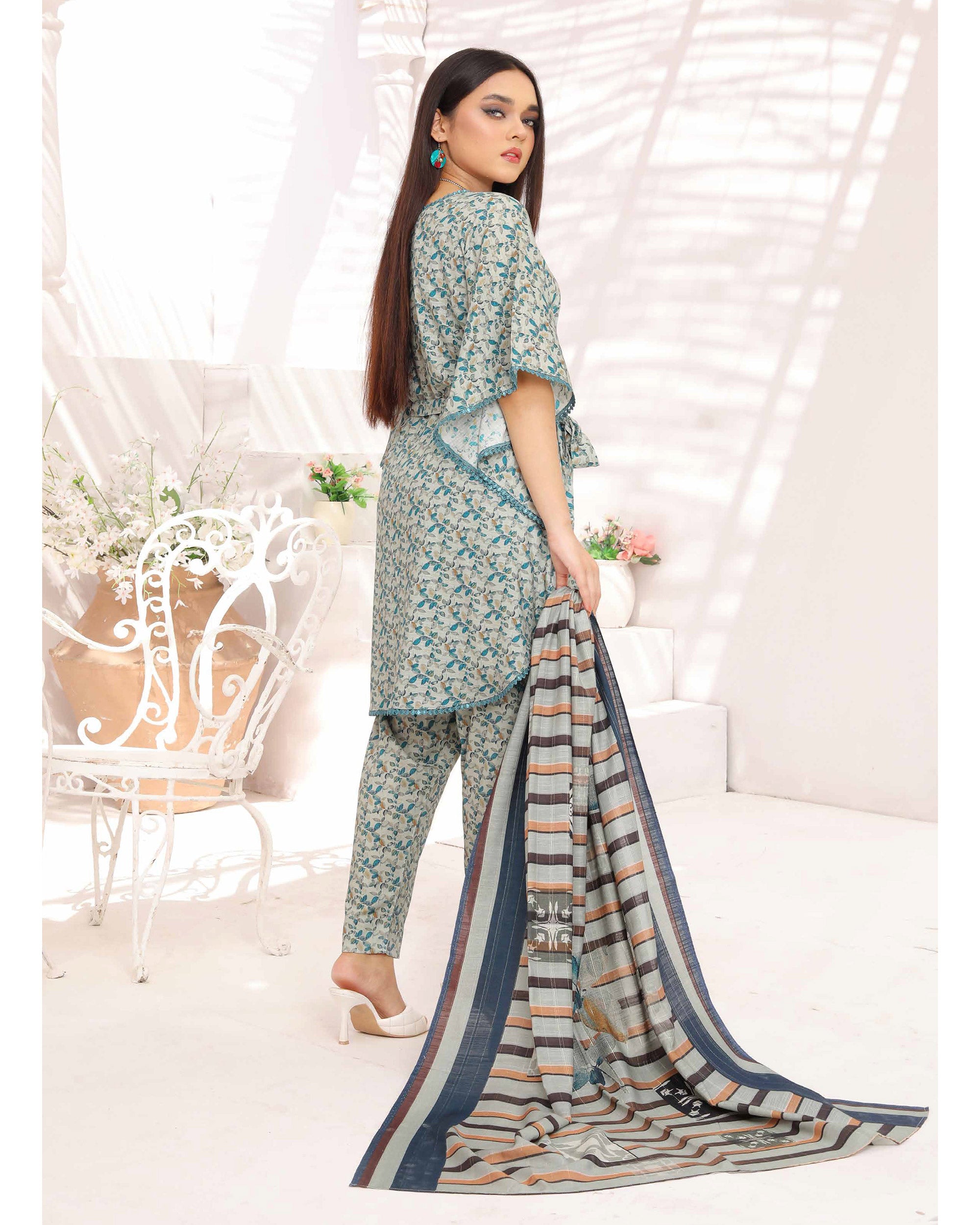 Nyasia By RA-Bin Hameeb Linen Cord's Printed Unstitched 3Pcs Suit - 3, Women, 3Pcs Shalwar Suit, Rana Arts, Chase Value