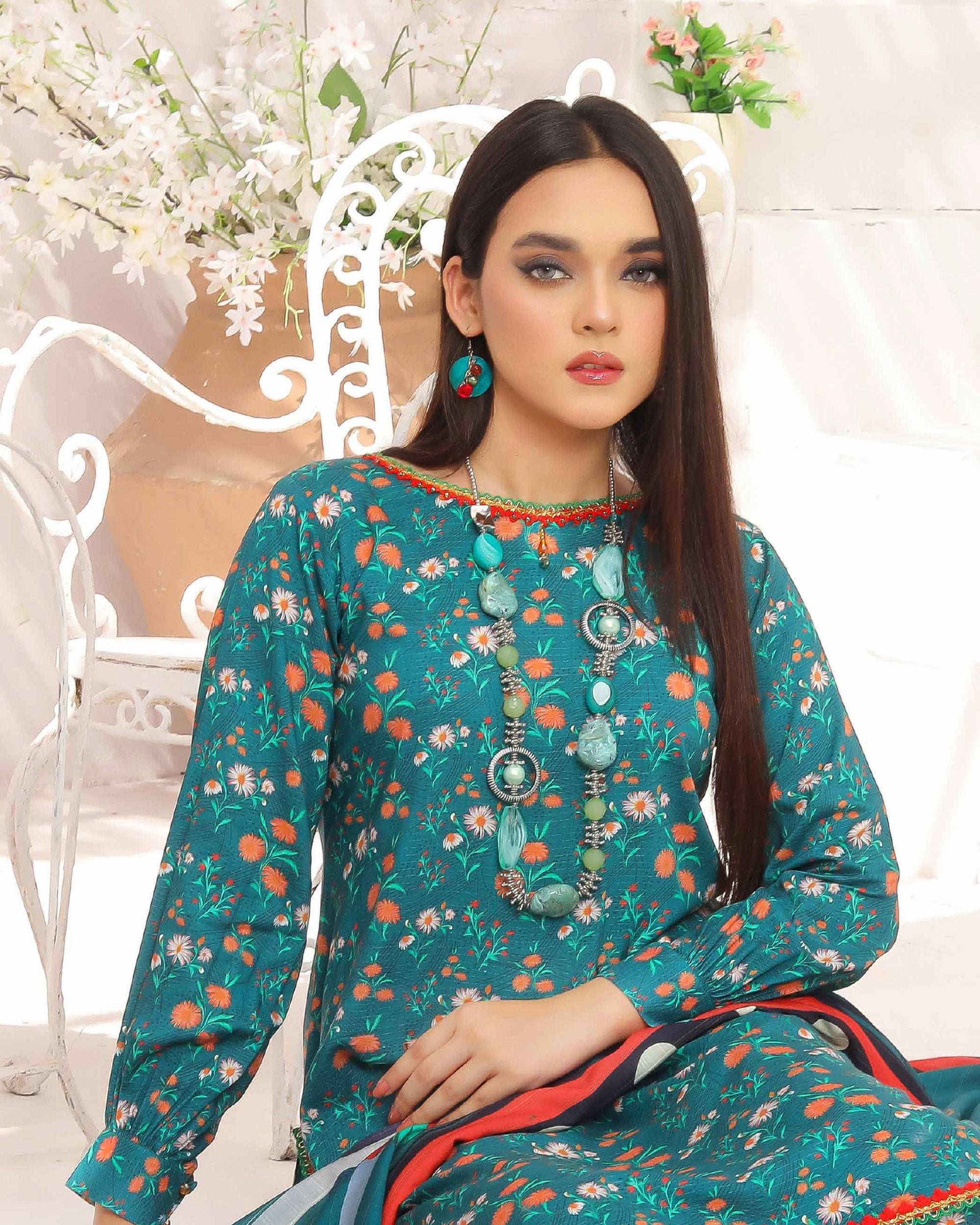 Nyasia By RA-Bin Hameeb Linen Cord's Printed Unstitched 3Pcs Suit - 2, Women, 3Pcs Shalwar Suit, Rana Arts, Chase Value