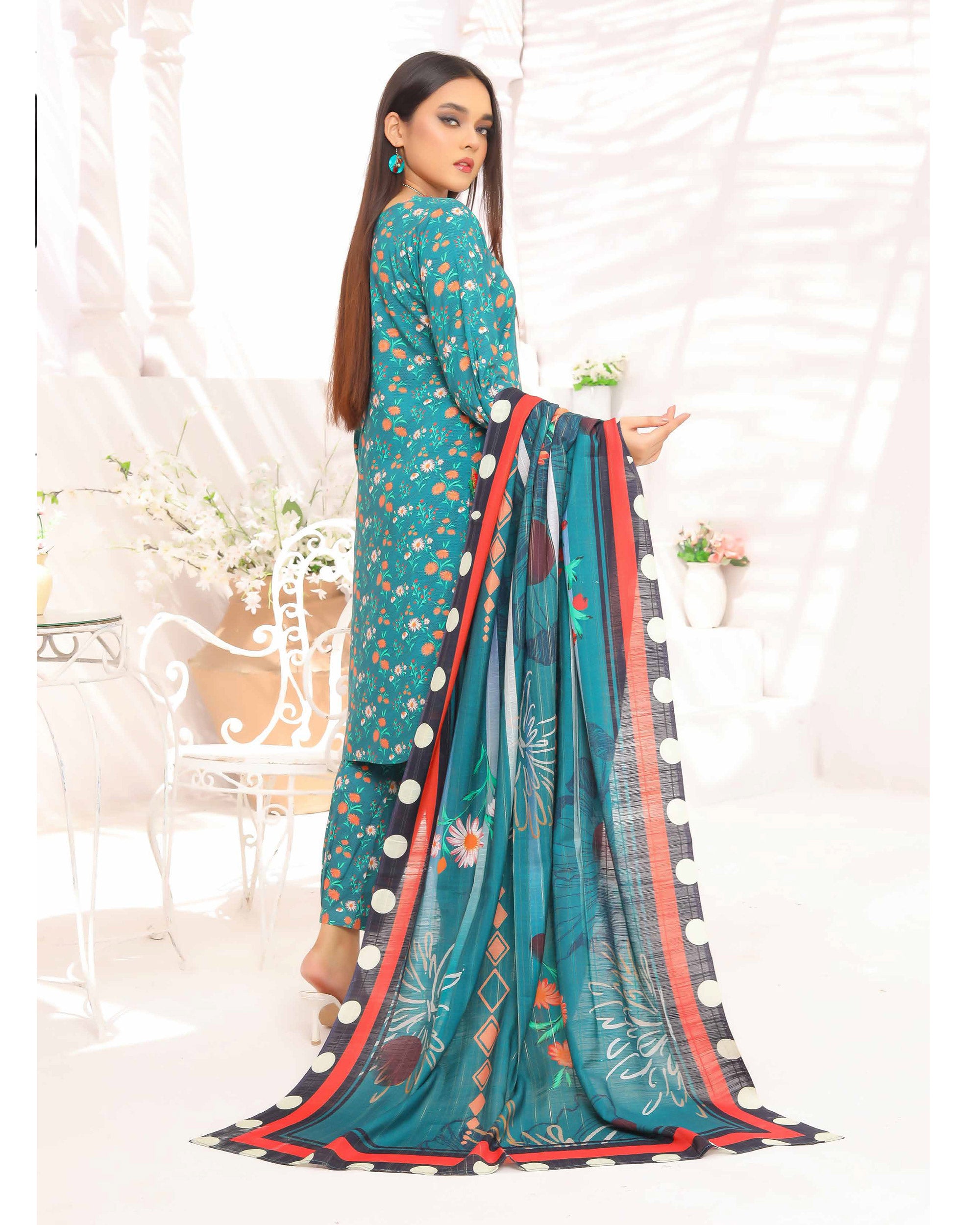 Nyasia By RA-Bin Hameeb Linen Cord's Printed Unstitched 3Pcs Suit - 2, Women, 3Pcs Shalwar Suit, Rana Arts, Chase Value