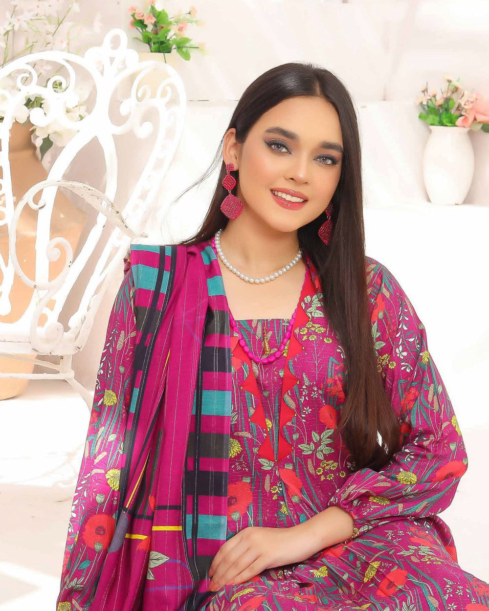 Nyasia By RA-Bin Hameeb Linen Cord's Printed Unstitched 3Pcs Suit - 1, Women, 3Pcs Shalwar Suit, Rana Arts, Chase Value