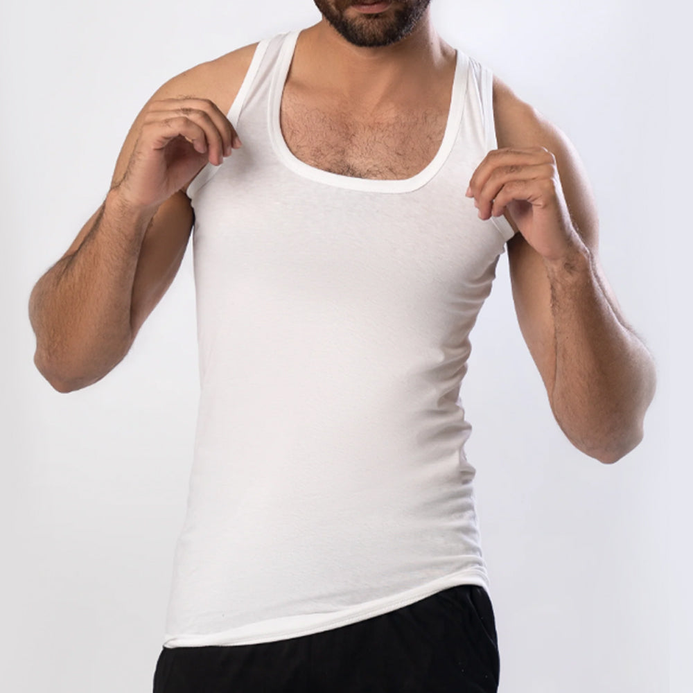 Mayer Gold Vest Sando - White, Men's Vest, Chase Value, Chase Value