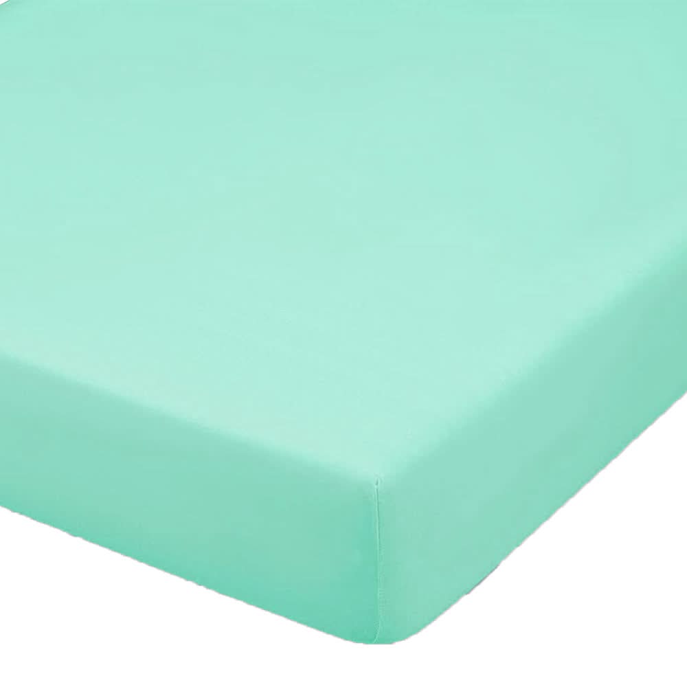 Single Bed Sheet Cover Fitted Jersey - Sea Green, Single Size Bed Sheet, Chase Value, Chase Value