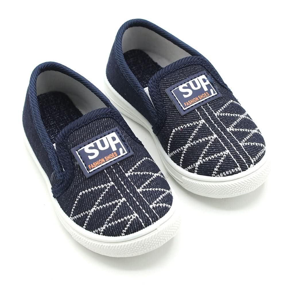 Boys Canvas Shoes - Navy Blue, Boys Casual Shoes & Sneakers, Chase Value, Chase Value