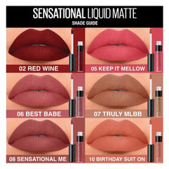 Maybelline New York Color Sensational Liquid Matte Lipstick, 06, Best Babe, Lip Gloss And Balm, Maybelline, Chase Value