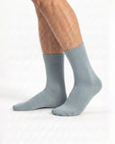 Men's Plain Crew Socks - 2 Pair