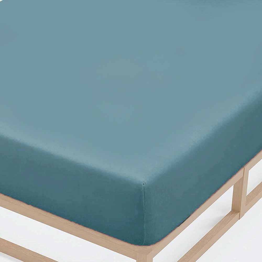 Double Bed Fitted Sheet Jersey - Steel Blue, Double Size Bed Sheet, Chase Value, Chase Value