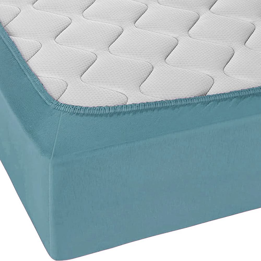 Double Bed Fitted Sheet Jersey - Steel Blue, Double Size Bed Sheet, Chase Value, Chase Value