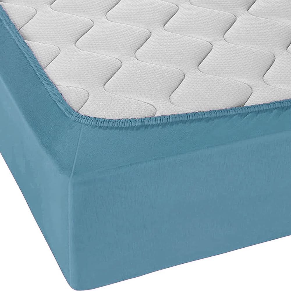 King Size Bed Mattress Cover - Steel Blue, King Size Bed Sheet, Chase Value, Chase Value