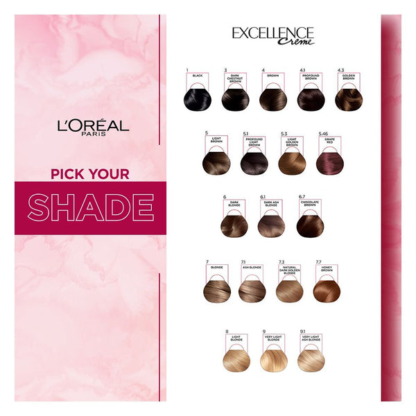 L'Oreal Paris Excellence Hair Color, Chocolate Brown, 6.7, Hair Color, Loreal, Chase Value