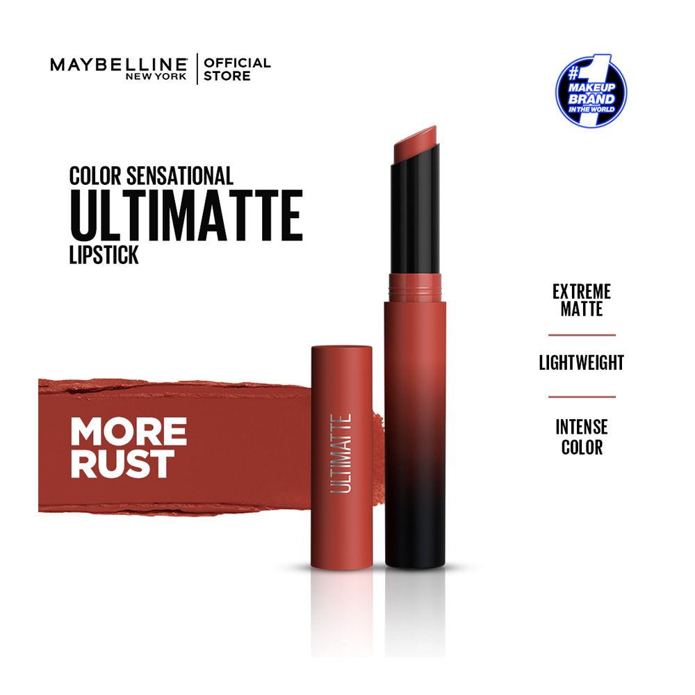 Maybelline New York Color Sensational Ultimate Matte Lipstick, 899 More Rust, Lipstick, Maybelline, Chase Value