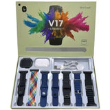 V17 Classic Smart Watch 10-in-1 Combo with Earbuds & Straps Set, Smart Watches, Chase Value, Chase Value