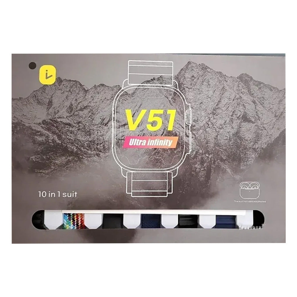 Ultra INFINITY Smart Watch V51 Gift Set With BT Headset &amp; Charger, Smart Watches, Chase Value, Chase Value