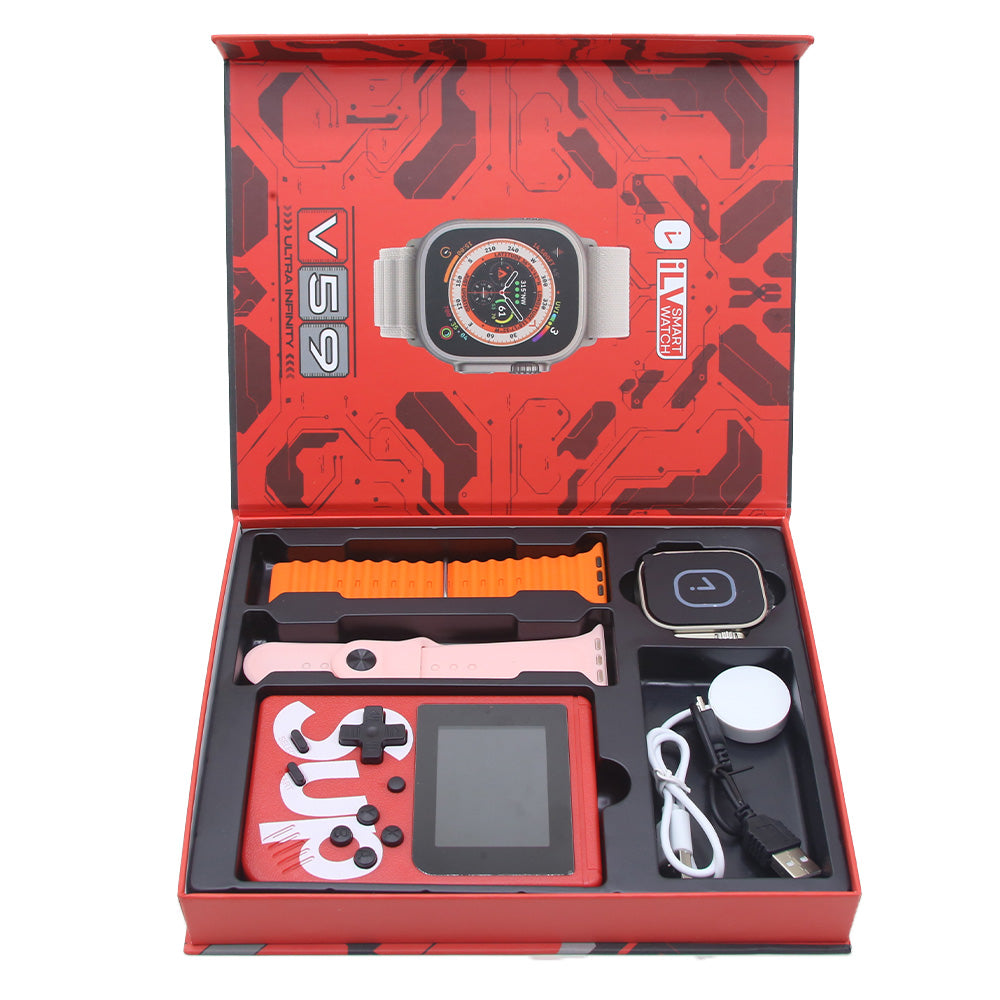 Game Console, Fitness Tracker - V59 Ultra Smart Watch Gift Set, Smart Watches, Chase Value, Chase Value