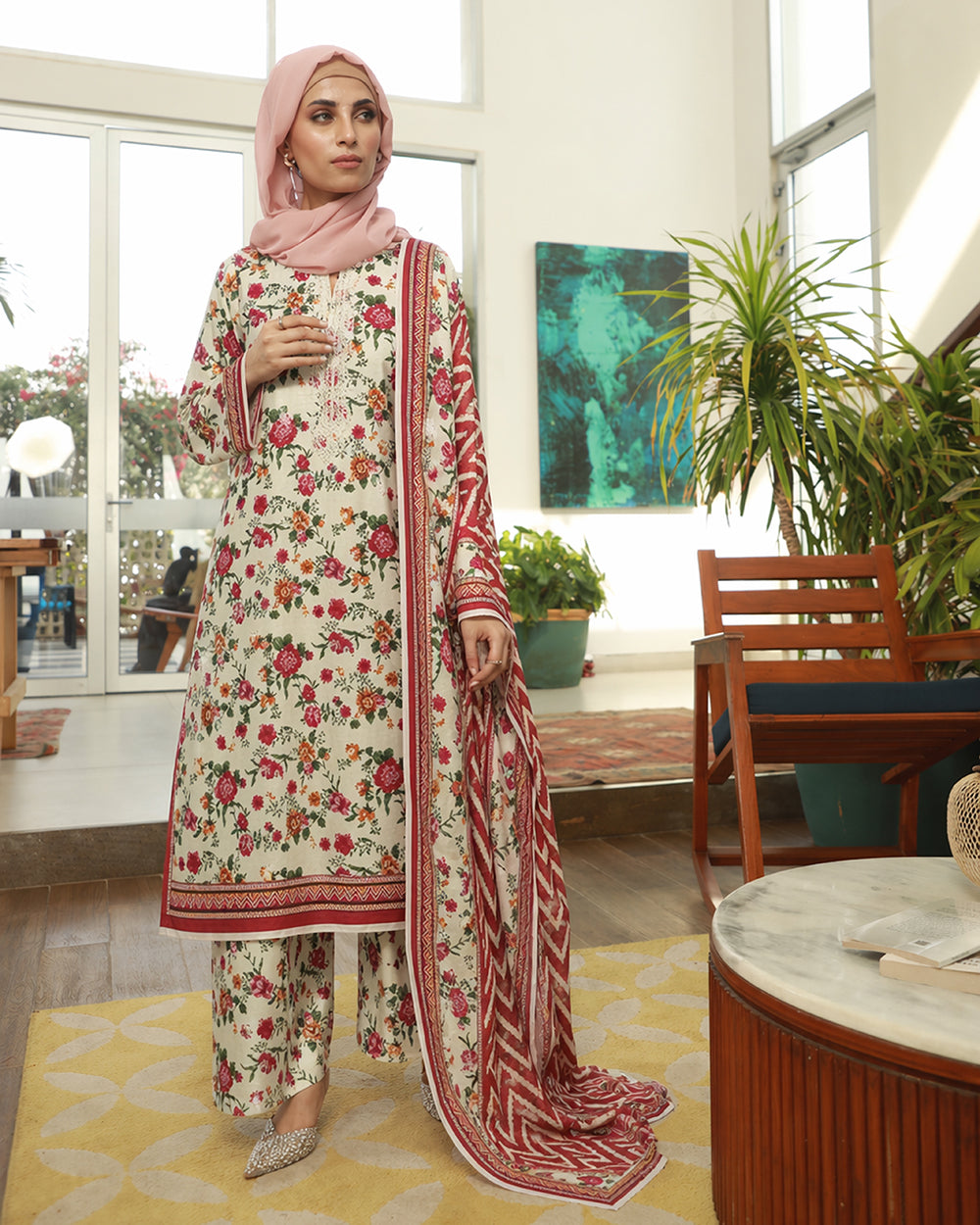 Valuables Exclusive Digital Printed 3Pc Suit - 6, Women, 3Pcs Shalwar Suit, Valuables, Chase Value