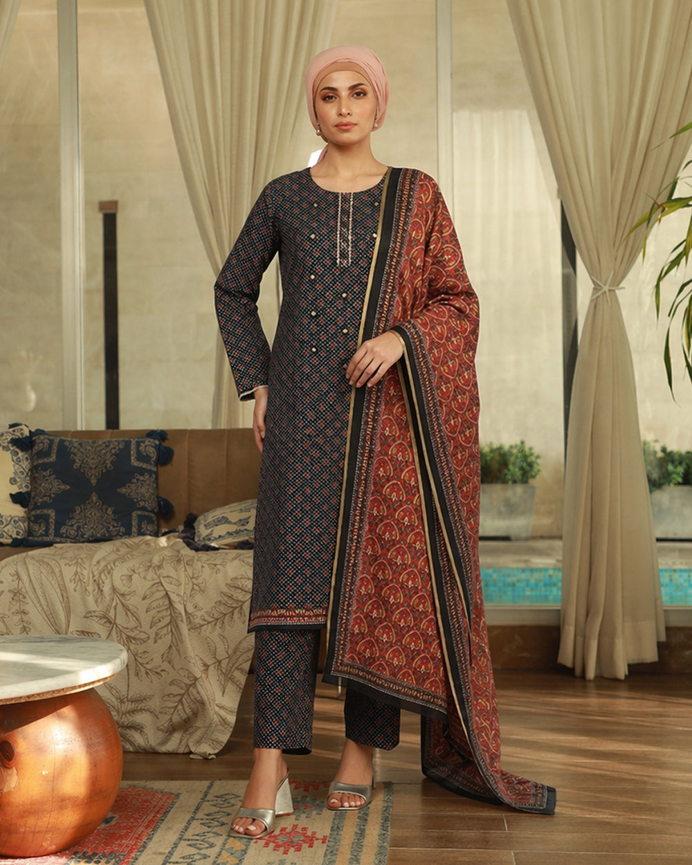 Valuables Exclusive Digital Printed 3Pc Suit - 3, Women, 3Pcs Shalwar Suit, Valuables, Chase Value