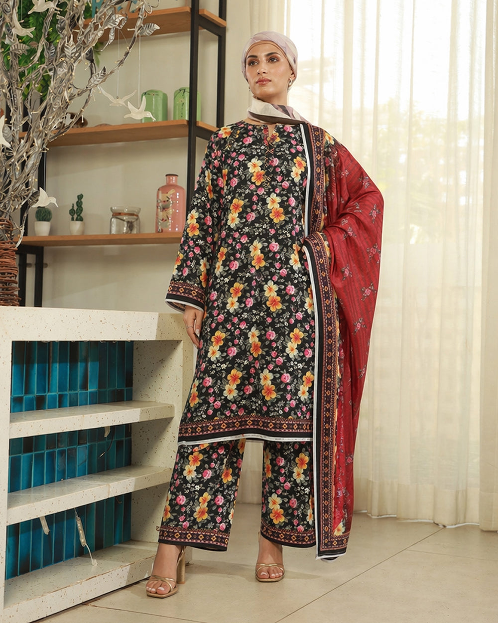 Valuables Exclusive Digital Printed 3Pc Suit - 6, Women, 3Pcs Shalwar Suit, Valuables, Chase Value