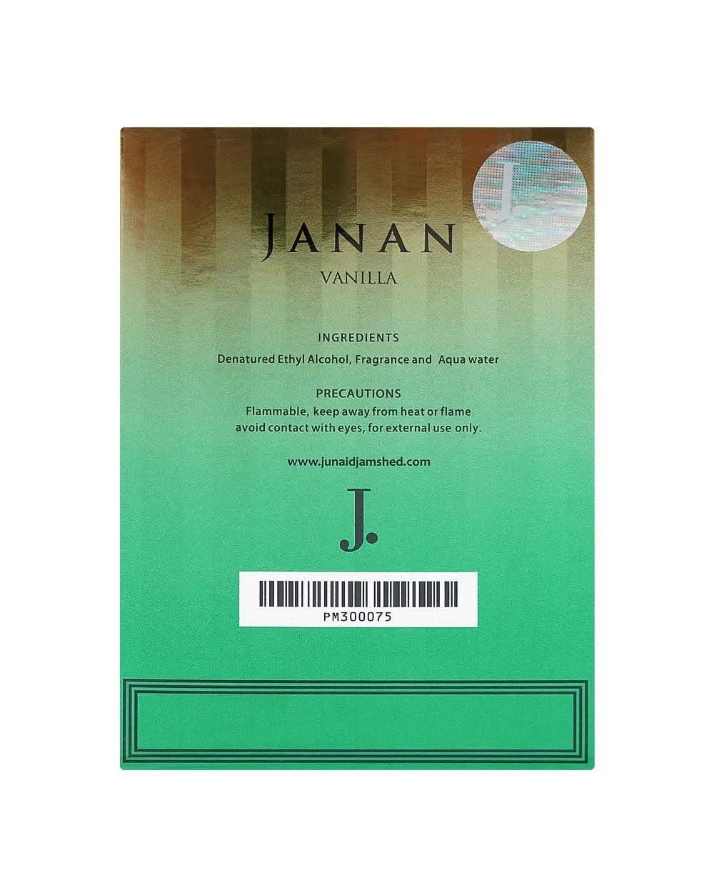 J. Perfume Janan Vanilla 100ml, Men Perfumes, Junaid Jamshed, Chase Value
