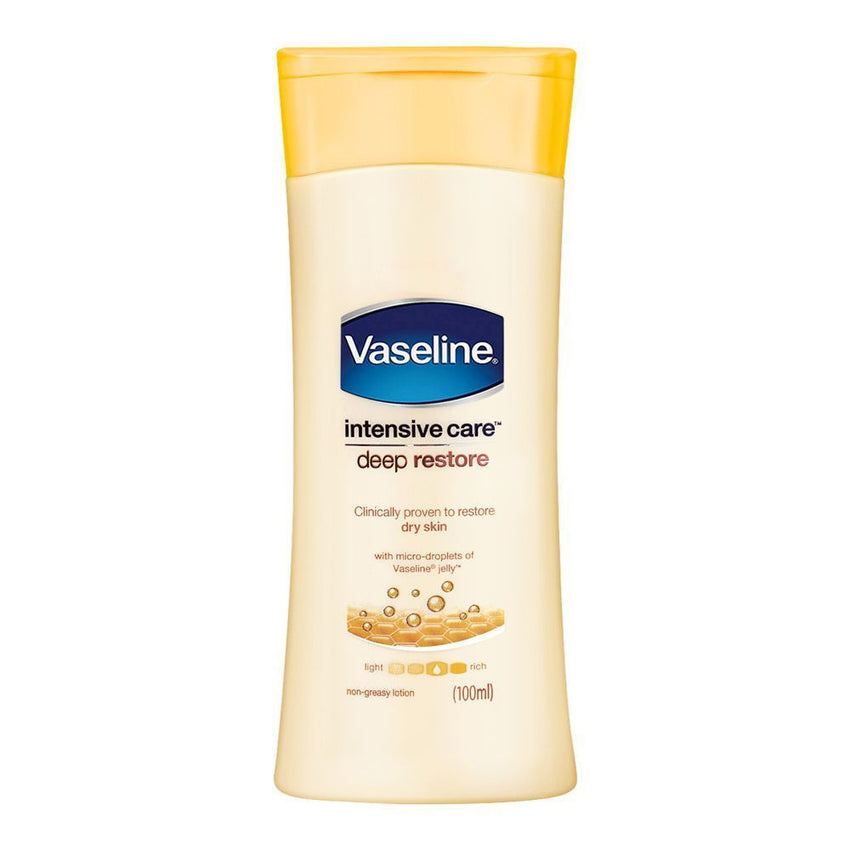 Vaseline Intensive Care Deep Restore Body Lotion, For Dry Skin, 100ml, Creams & Lotions, Vaseline, Chase Value