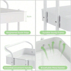 Multifunctional Storage Trolley Rack 3 Layer